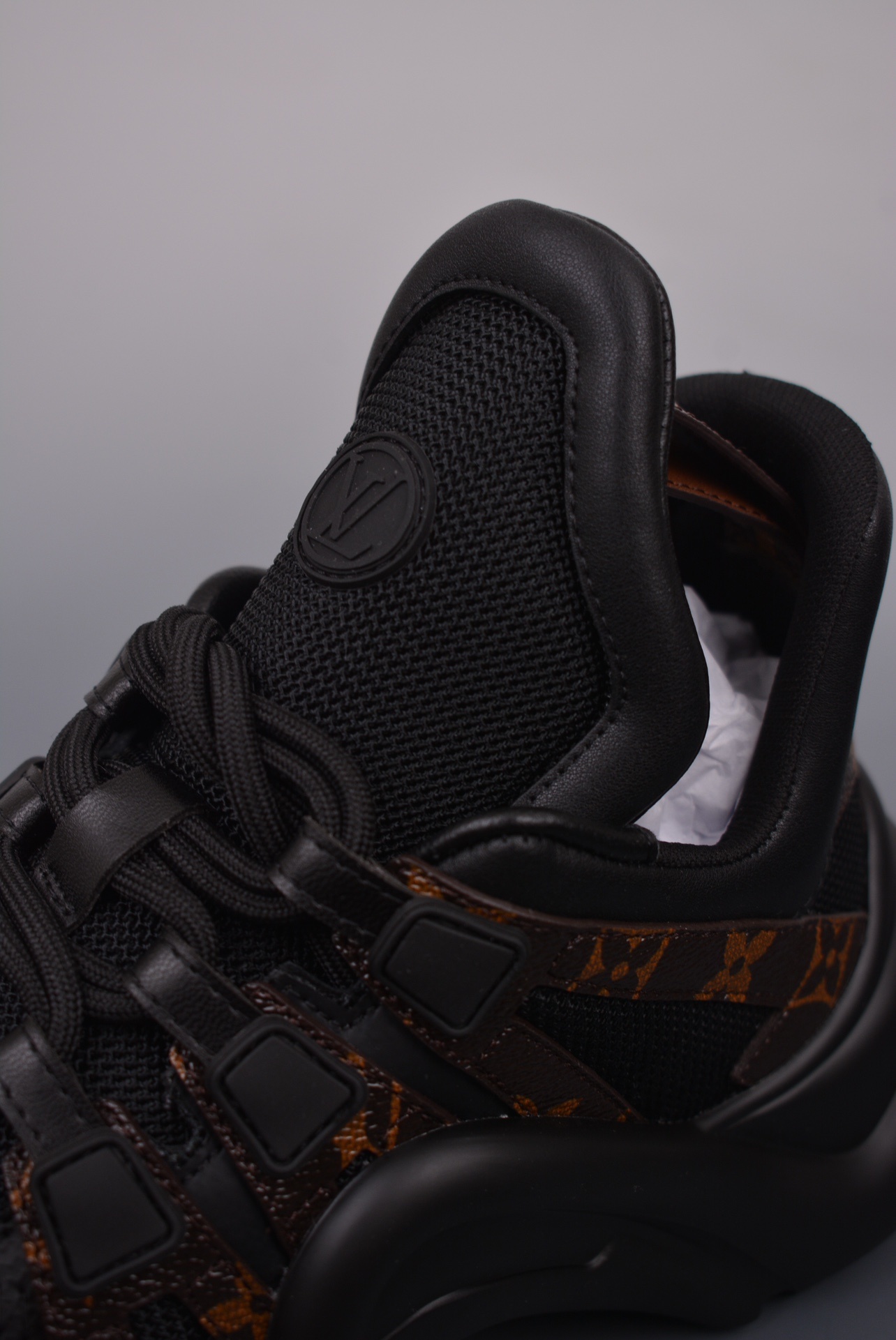 Louis Vuitton Archlight Sneakers — Nero / Mesh & Monogram Marrone — codice da verificare — foto 4