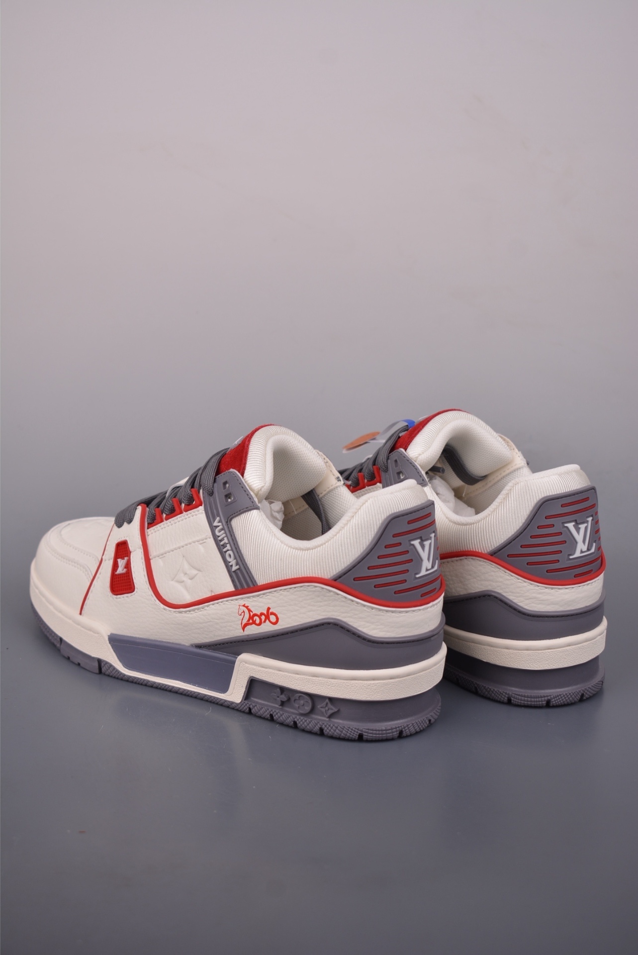Louis Vuitton LV Trainer — Year of the Horse — Beige / Grigio / Rosso — foto 3