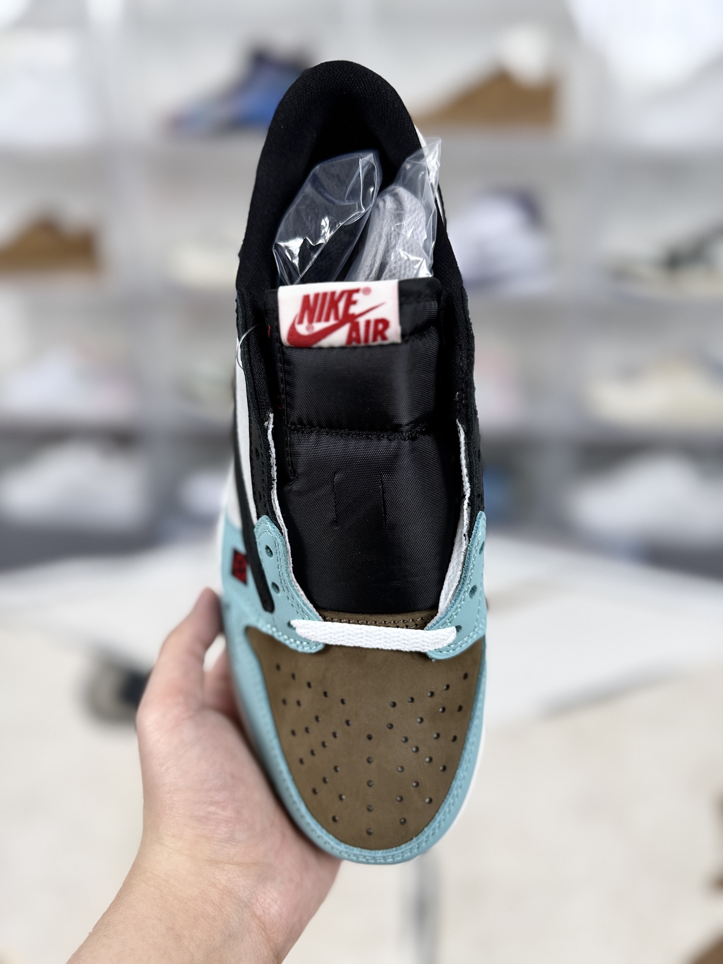 Nike Travis Scott x Air Jordan 1 Retro Low "JACKBOYS" — Black / Sail / French Blue — DM7866-009 — foto 5