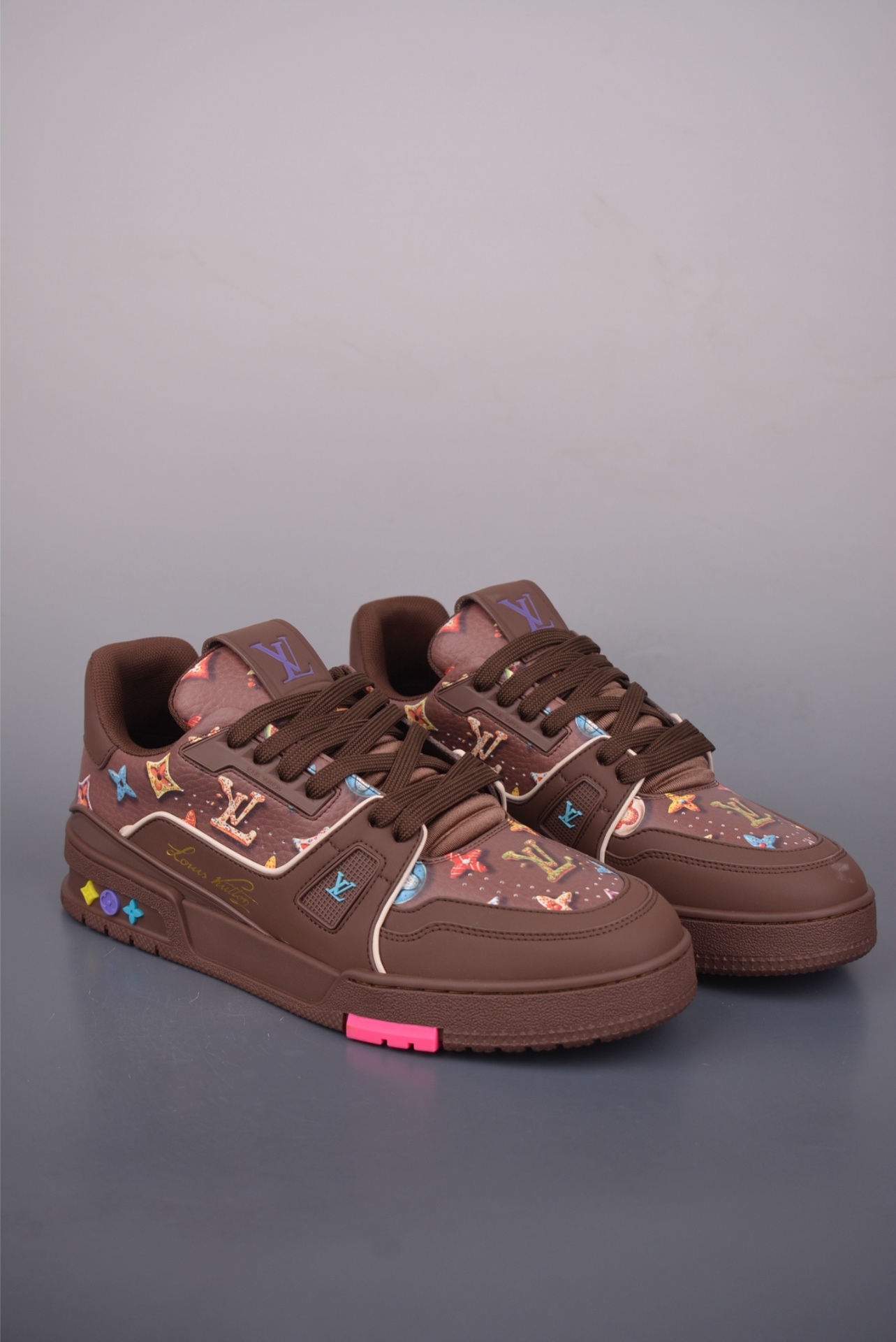Louis Vuitton LV Trainer — Mocha Brown Monogram — 1AJWFP / 1AJWFO