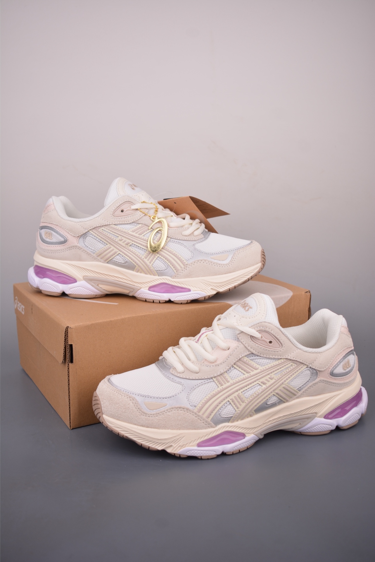 ASICS GEL-NYC — Crema / Beige / Lilla — foto 2