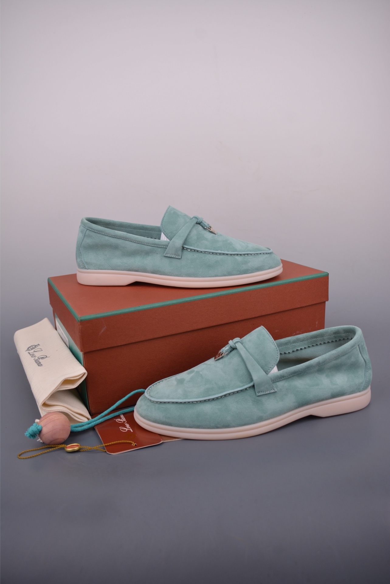 Loro Piana Loro Piana Summer Charms Walk — Lake Green Suede — XS56777 — foto 2