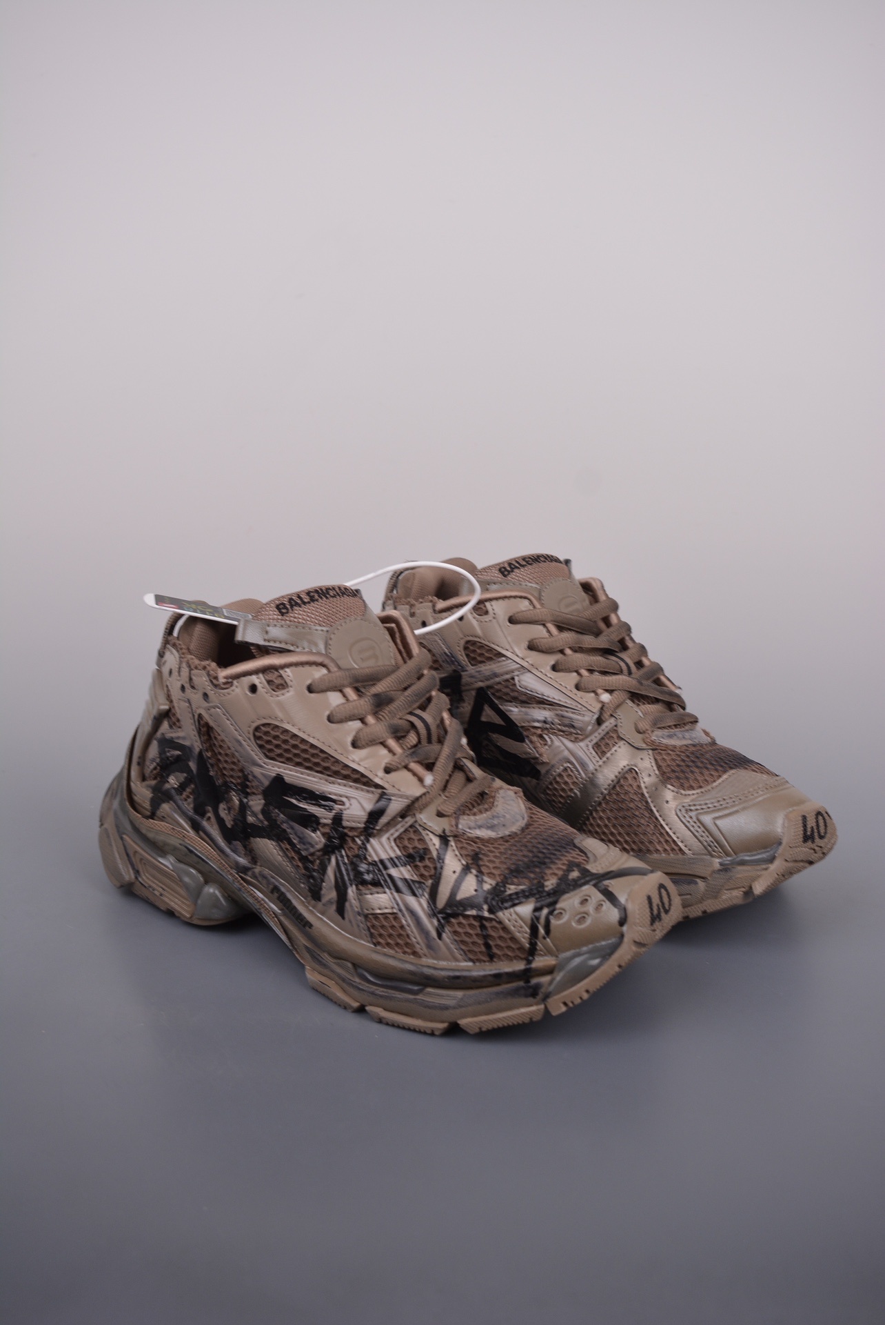 Balenciaga Runner — Khaki Brown / Black — 677402 W3RBQ 2010 — foto 2