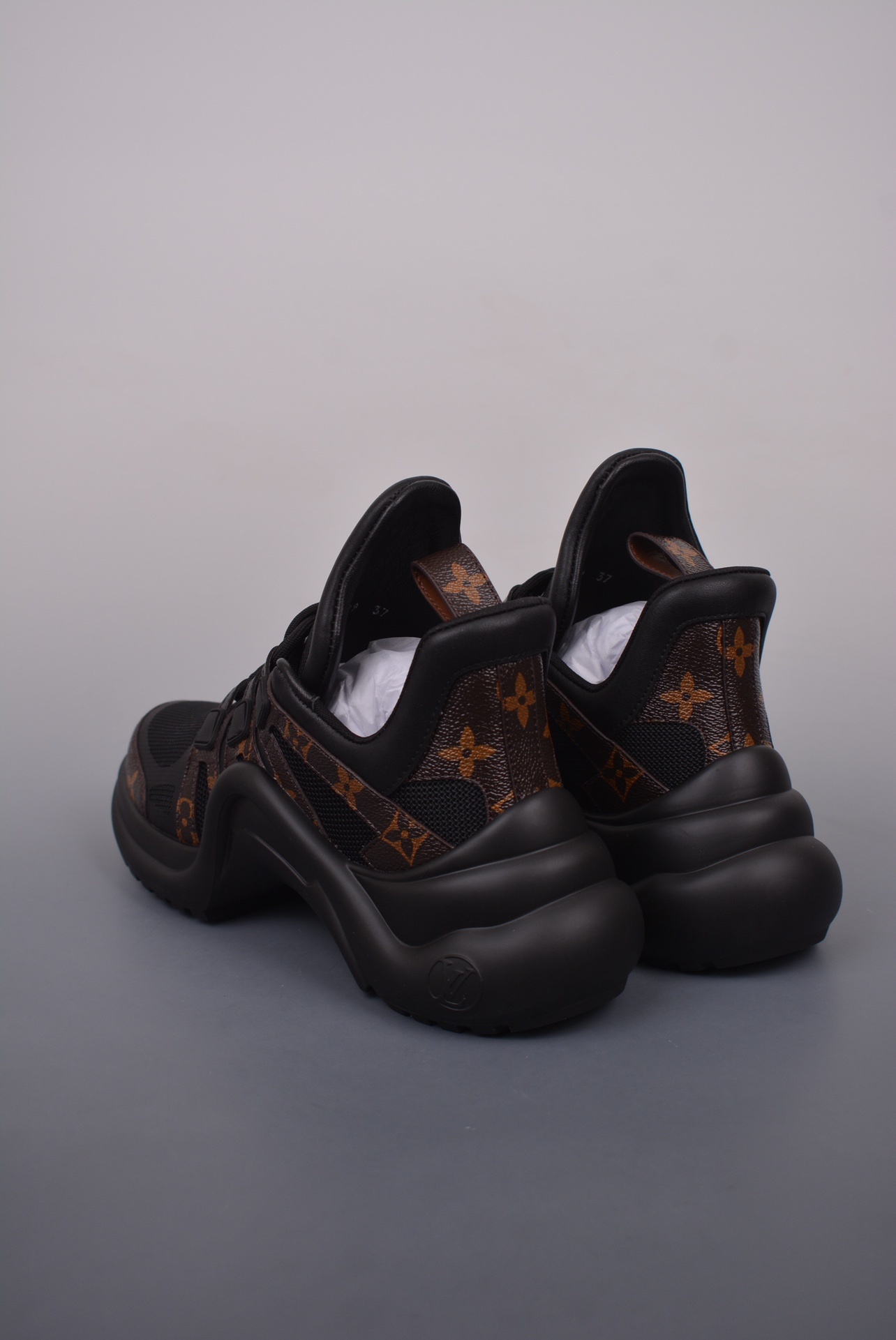 Louis Vuitton Archlight Sneakers — Nero / Mesh & Monogram Marrone — codice da verificare — foto 3