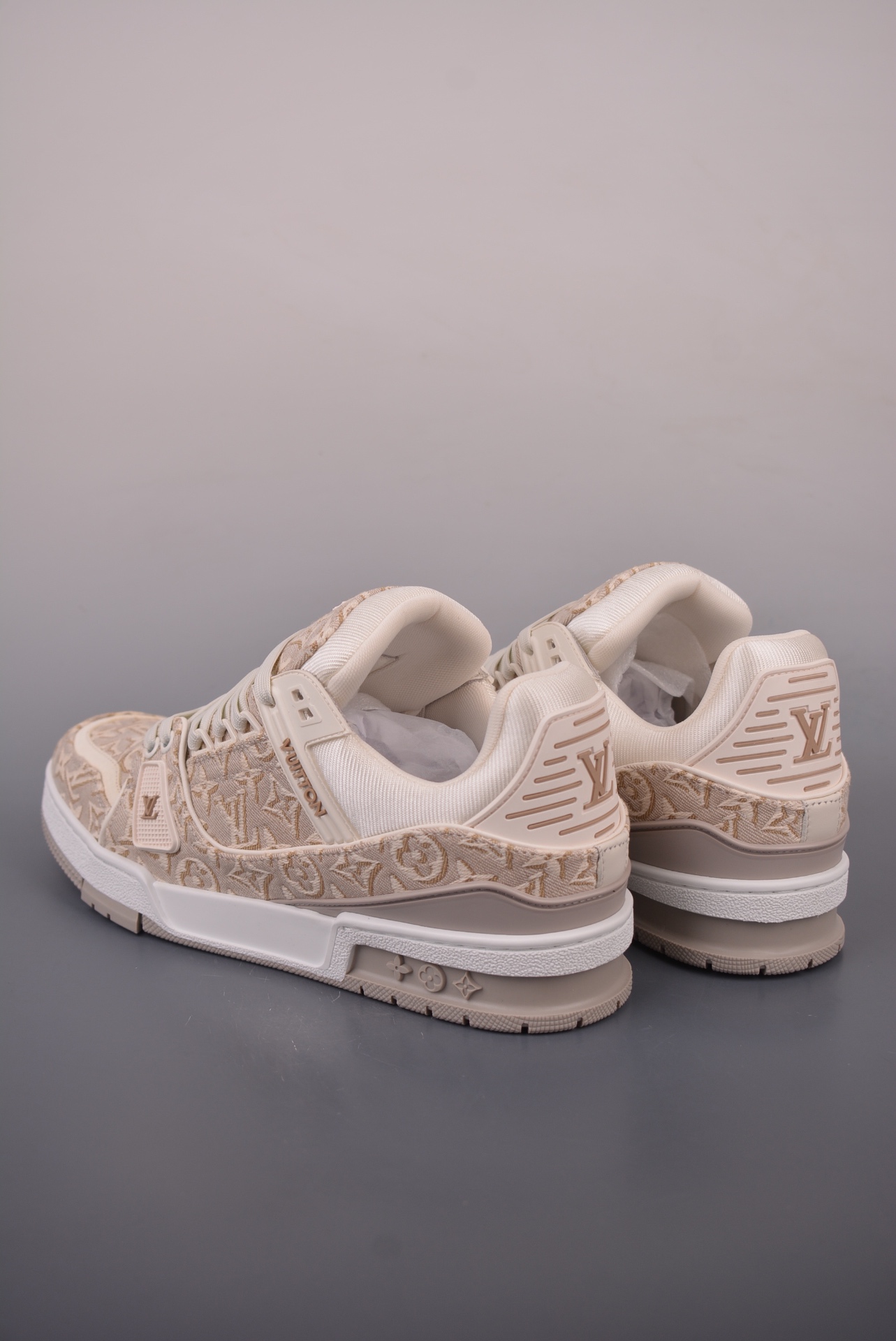 Louis Vuitton LV Trainer — Beige / Monogram Jacquard — foto 2