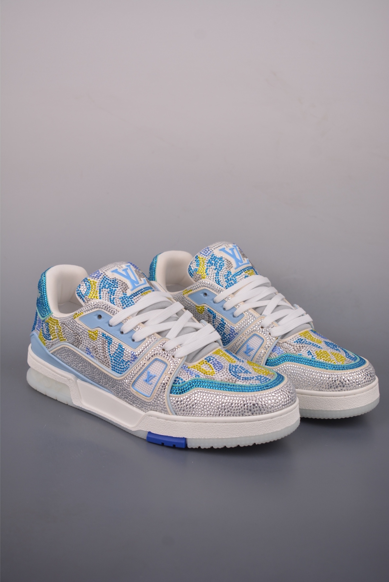 Louis Vuitton LV Trainer — Rhinestone Camouflage — 1AHTEH