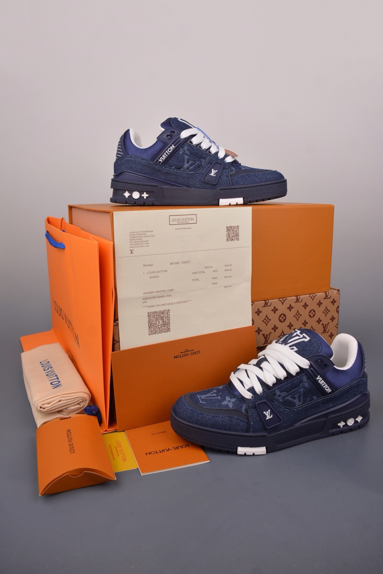 Louis Vuitton LV Trainer — Denim Blu Monogram — 1AHT23 — foto 4
