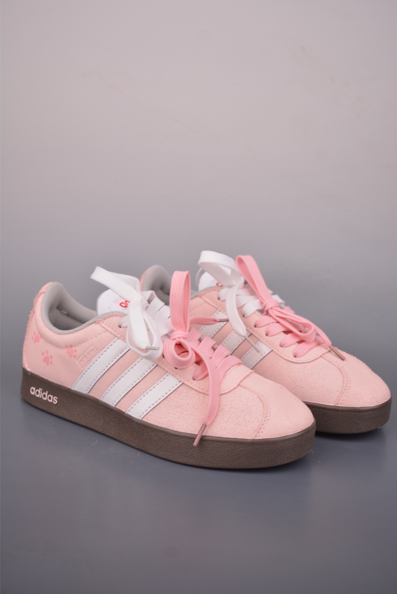 Adidas Adidas VL Court Classic — Hand-painted Graffiti / Pink — HQ1802
