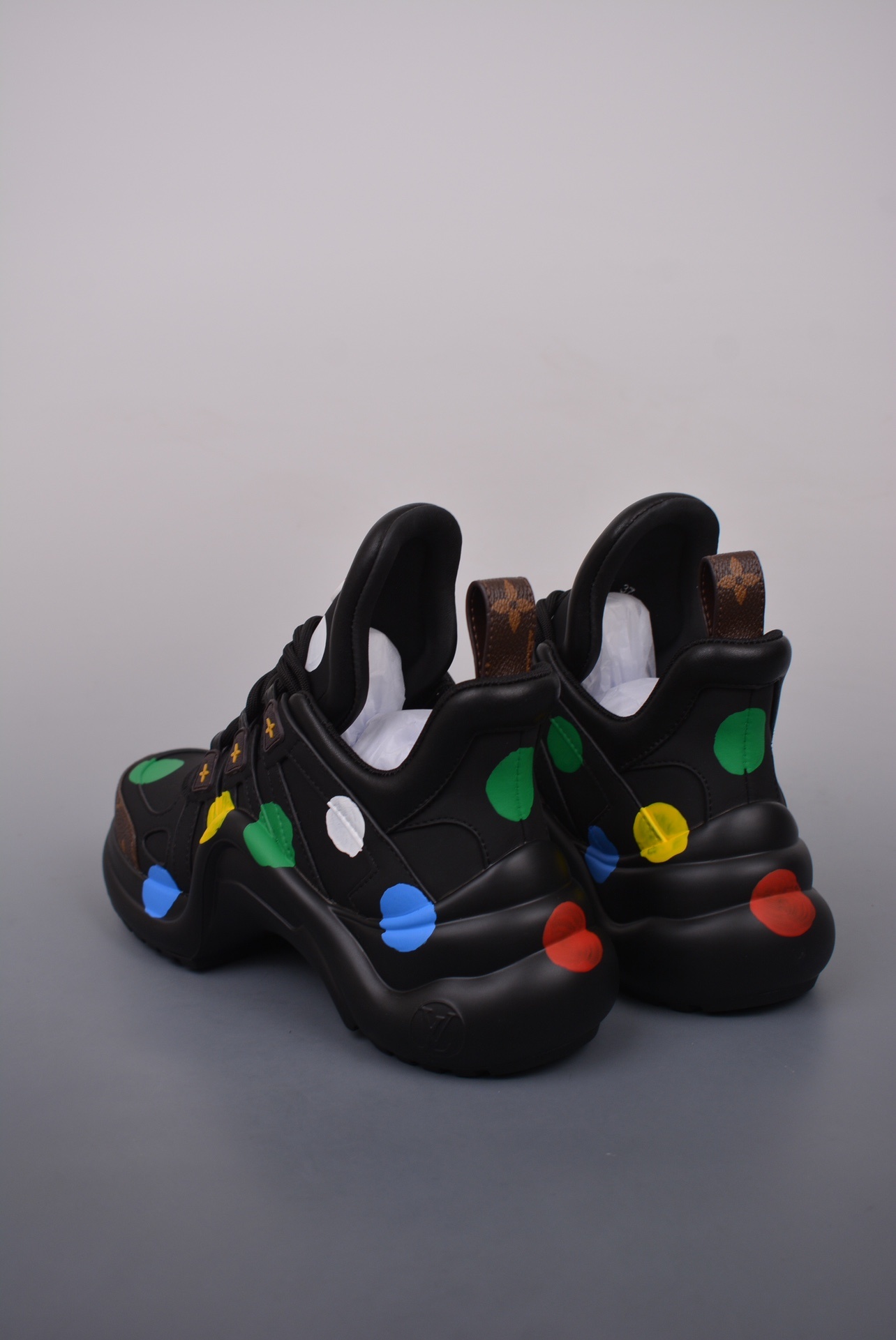 Louis Vuitton Archlight Sneakers — Nero / Monogram Marrone / Dettagli Multicolor — codice da verificare — foto 3